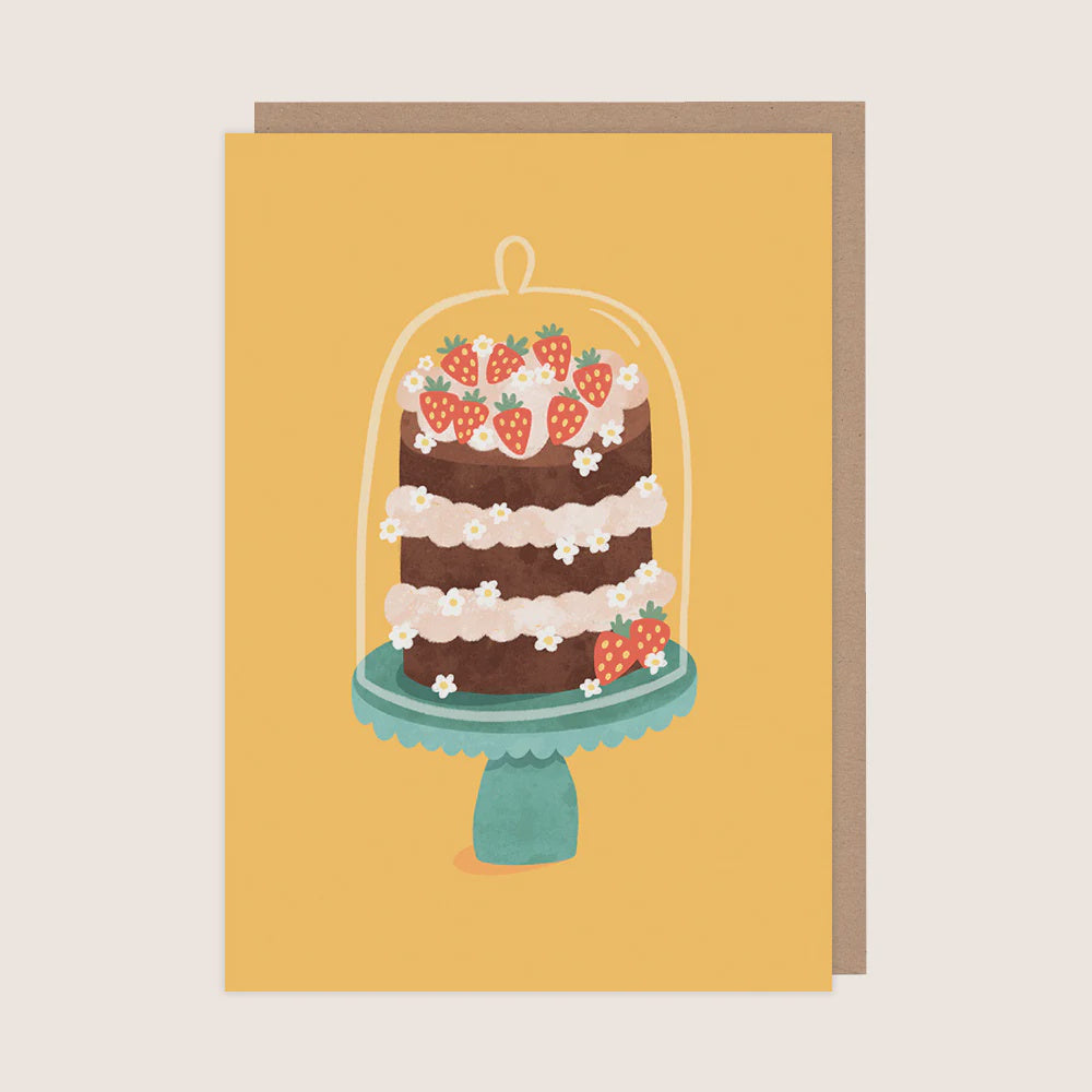 Strawberries & Chocolate Cake Card