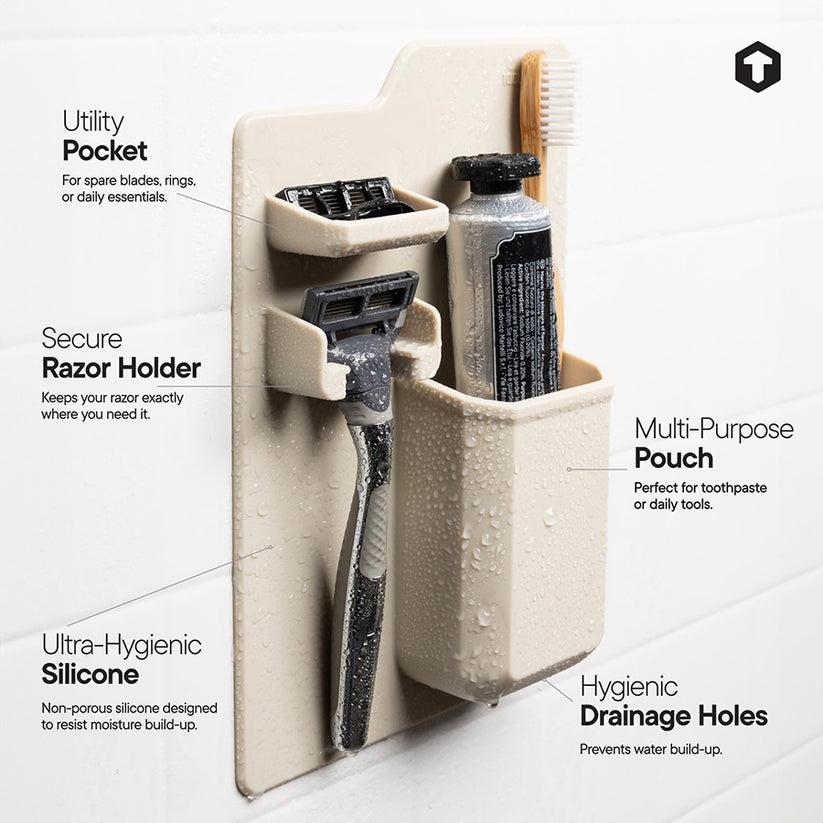 Toothbrush & Razor Holder Sand - Harvey