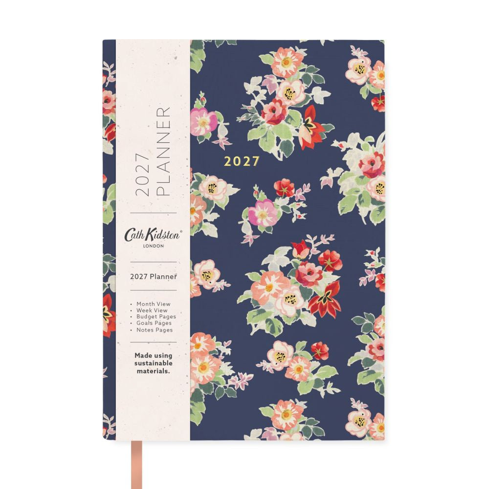 A5 Soft Cover 2027 Planner - Floral Navy