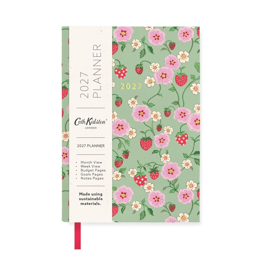 A6 Soft Cover 2027 Planner - Strawberry Green