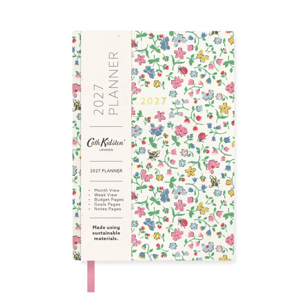 A6 Soft Cover 2027 Planner - Bee & Flowers