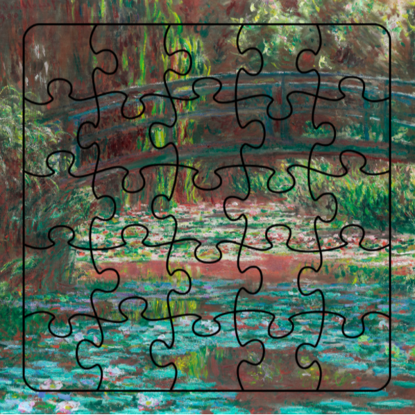 Puzzle Card - Claude Monet Water Lily Pond