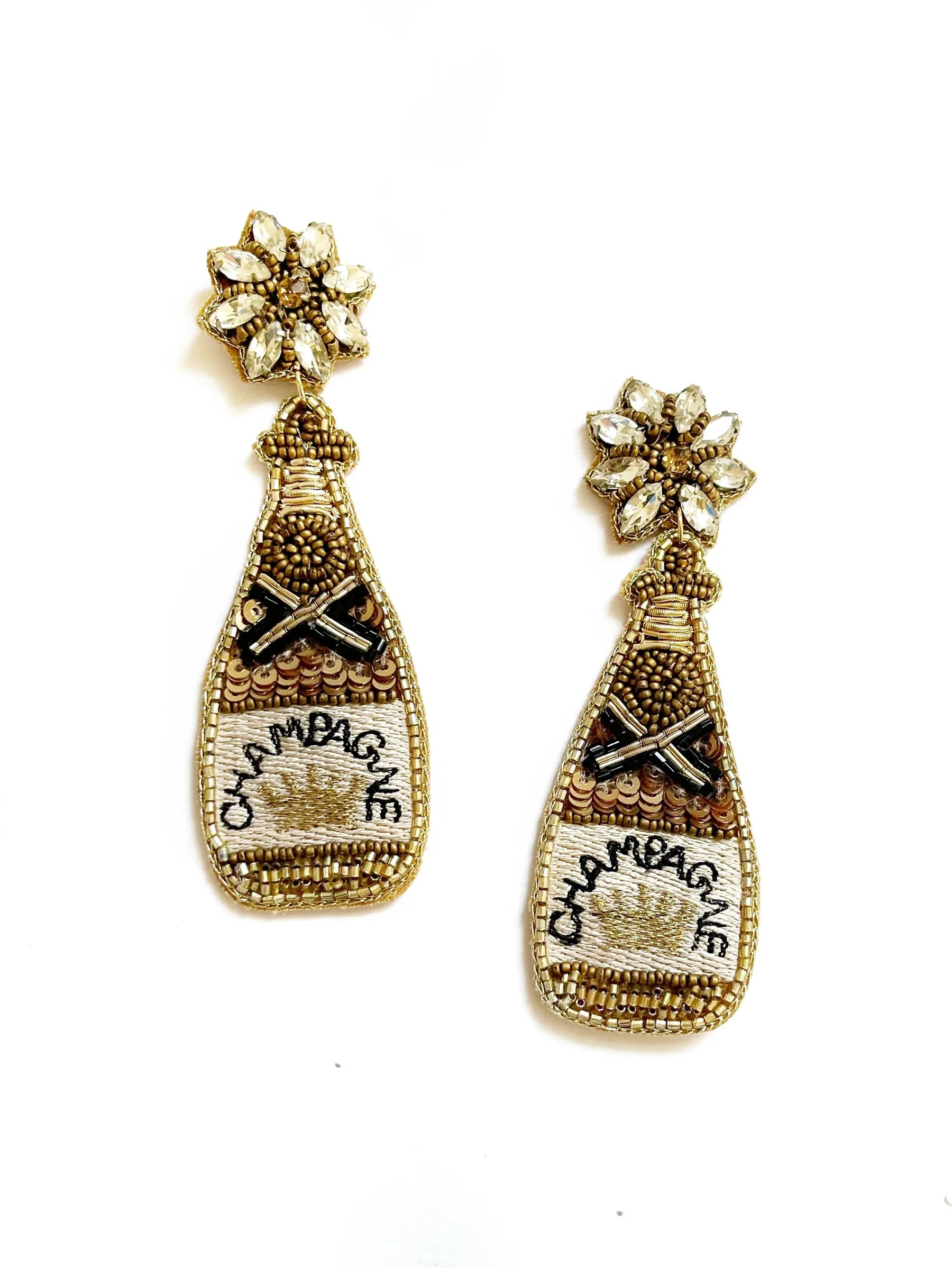 Champagne Bottle Earrings