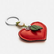 Appleskin Keyring - Heart & Leaves