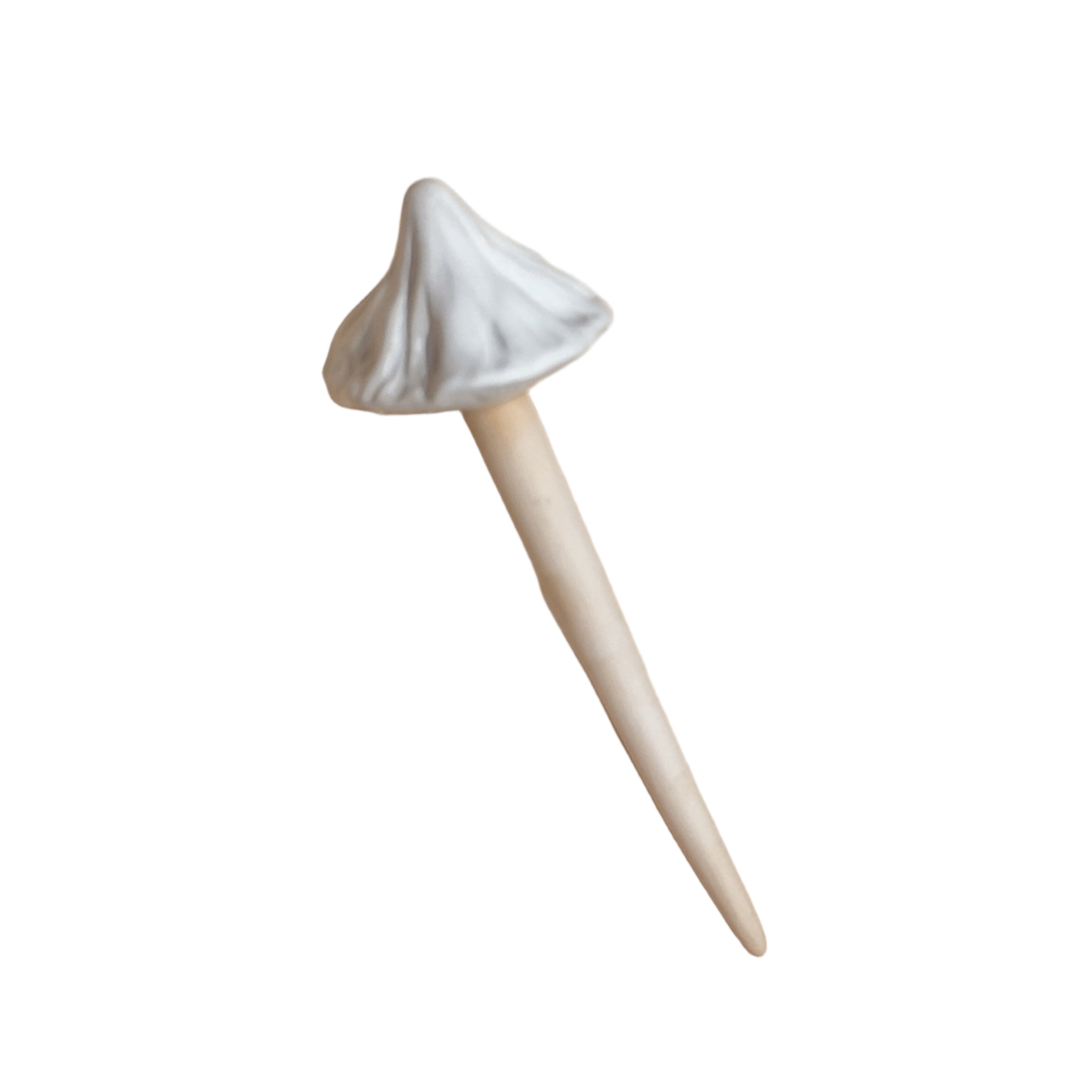 White Washed Mushroom Stake - Medium