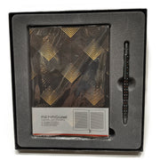 A5 Lined Notebook & Pen Set - Pyramids/Dots