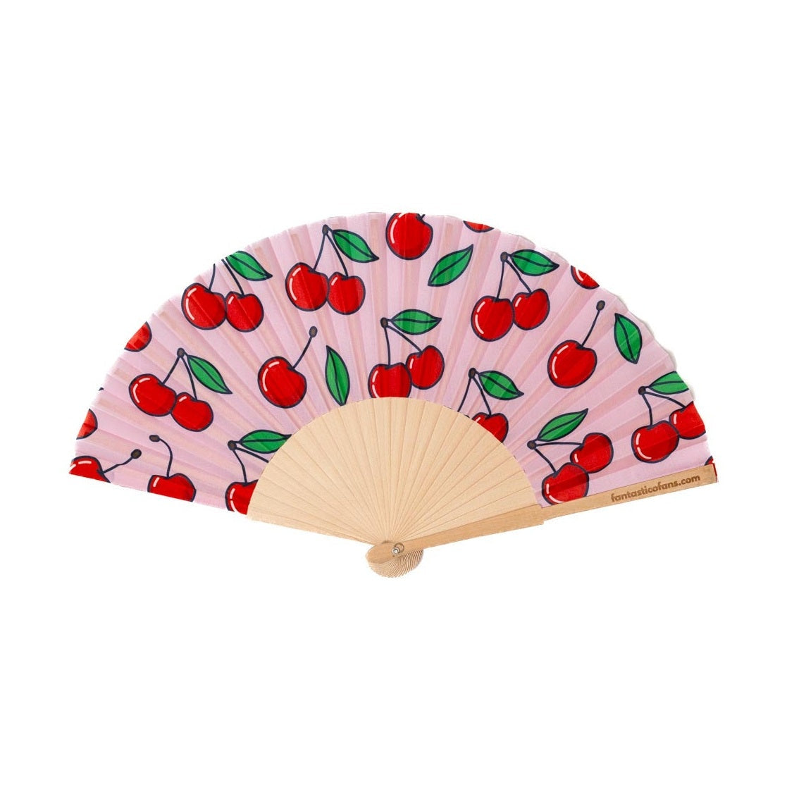 Hand Fan - Pink Cherries