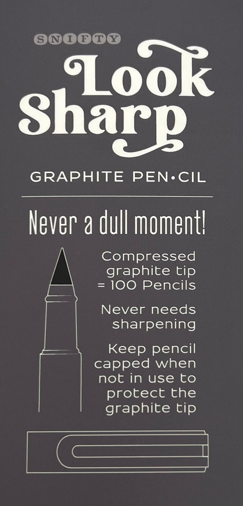 Look Sharp Graphite Pencil - Grey