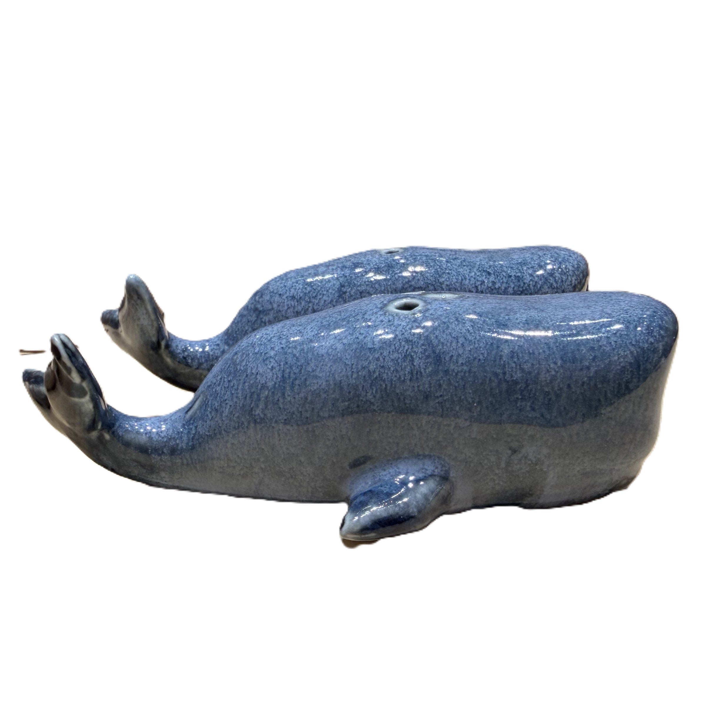 Ceramic Salt and Pepper Set - Whales