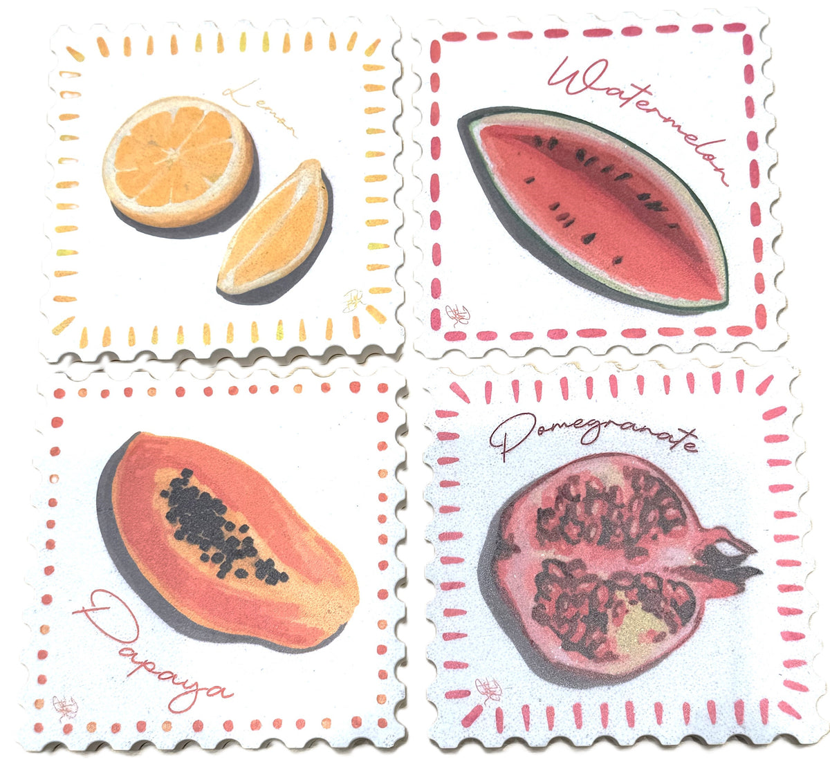 Resin Coasters - Fruits
