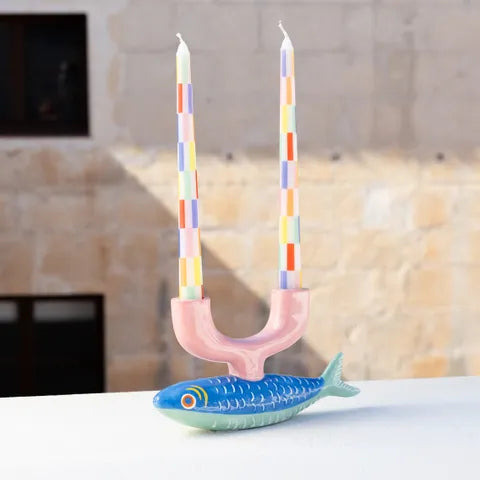 Ceramic Candle Holder - Fish