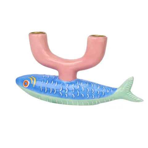 Ceramic Candle Holder - Fish