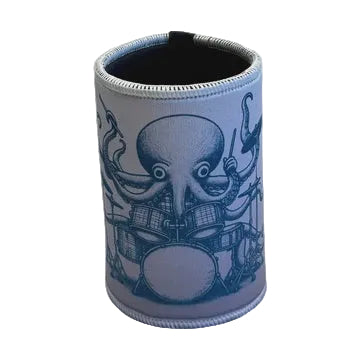 Printed Stubby Cooler - Octopus Drummer