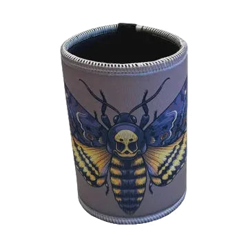 Printed Stubby Cooler -Deathshead Hawkmoth