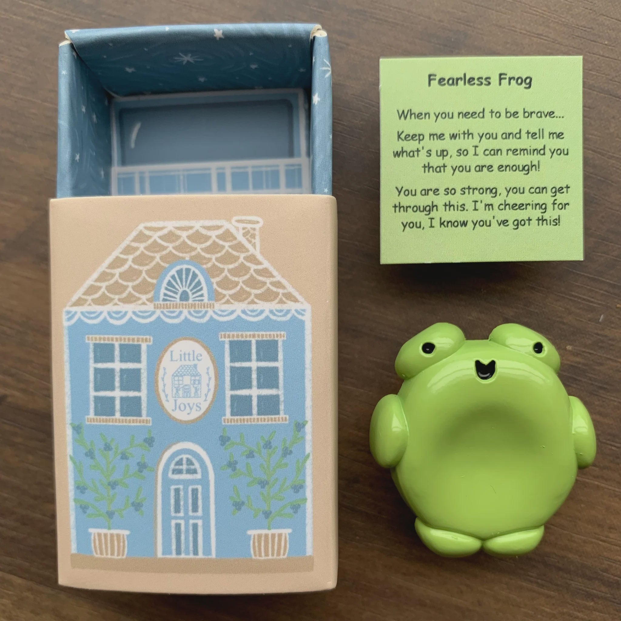 Metal Worry Stone - Fearless Frog