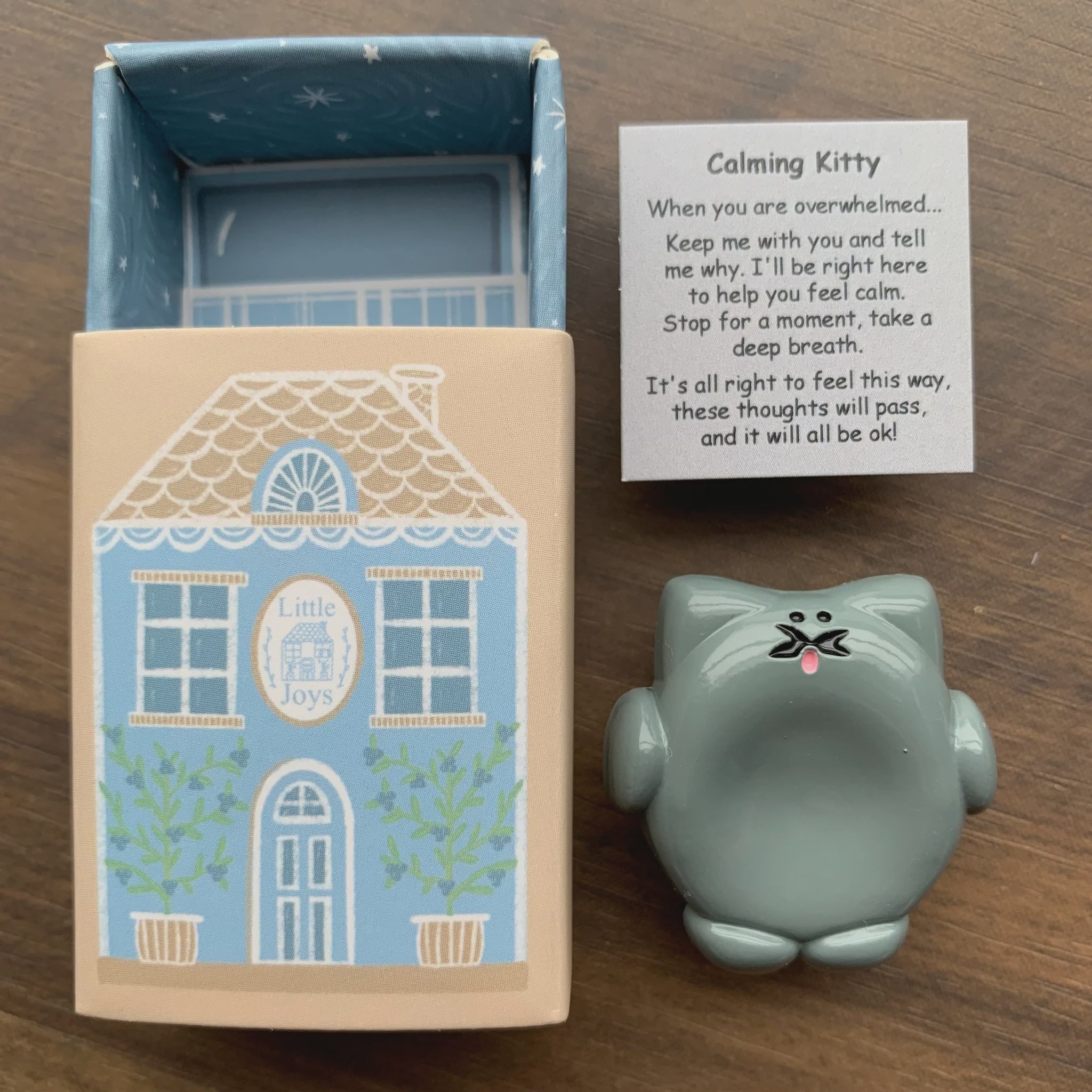 Metal Worry Stone - Calming Kitty