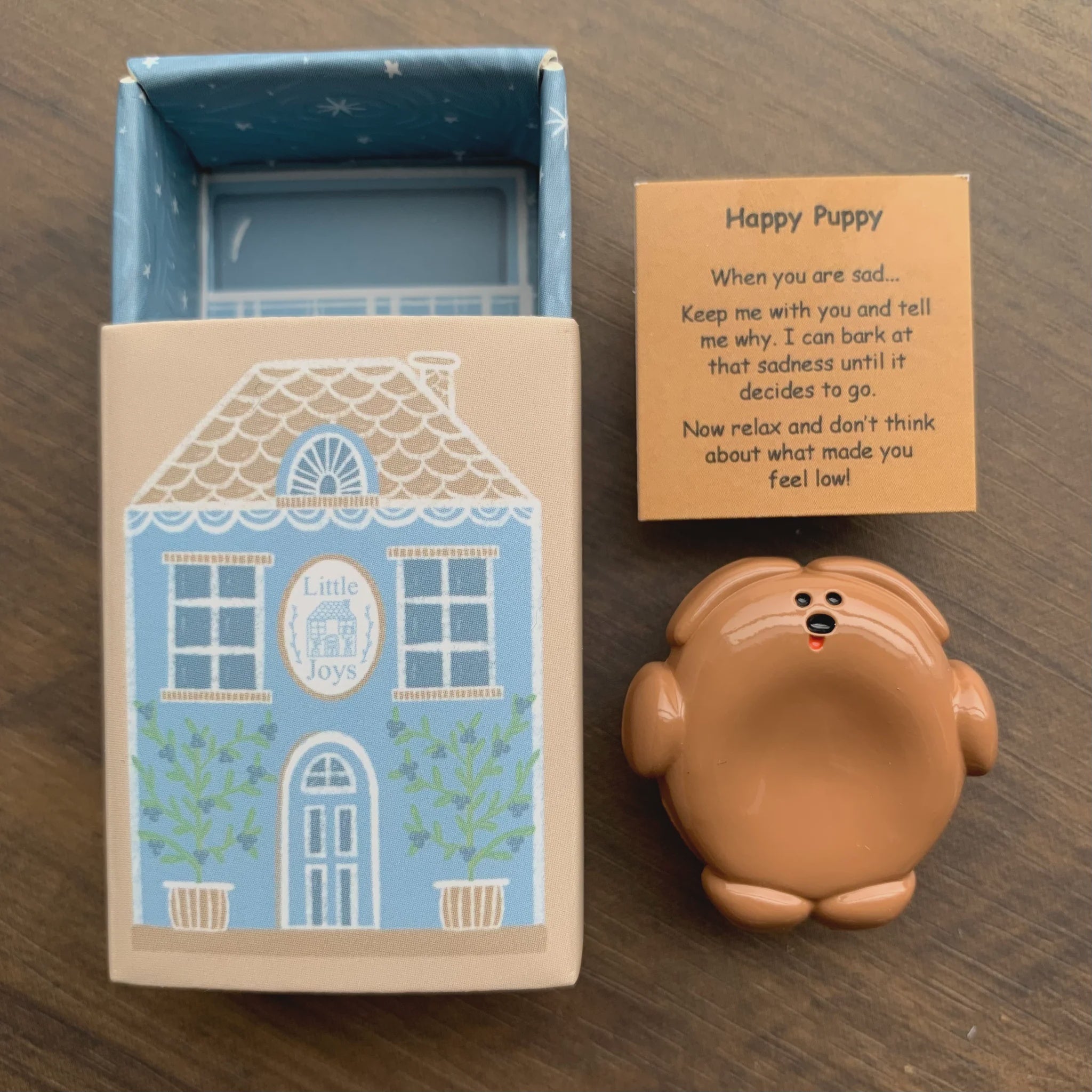 Metal Worry Stone - Happy Puppy