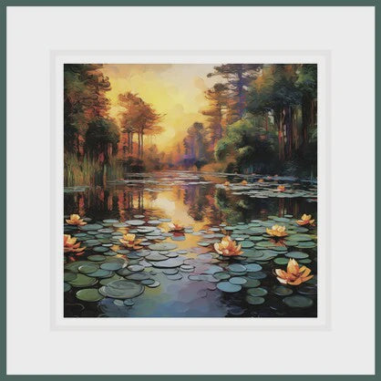 Ikonink Framed Card - Nymphaea Gigantea