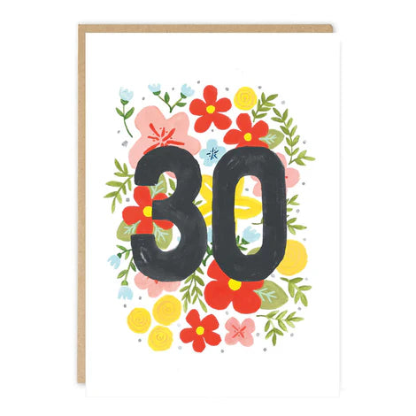 30 Flowers Card - Thirty