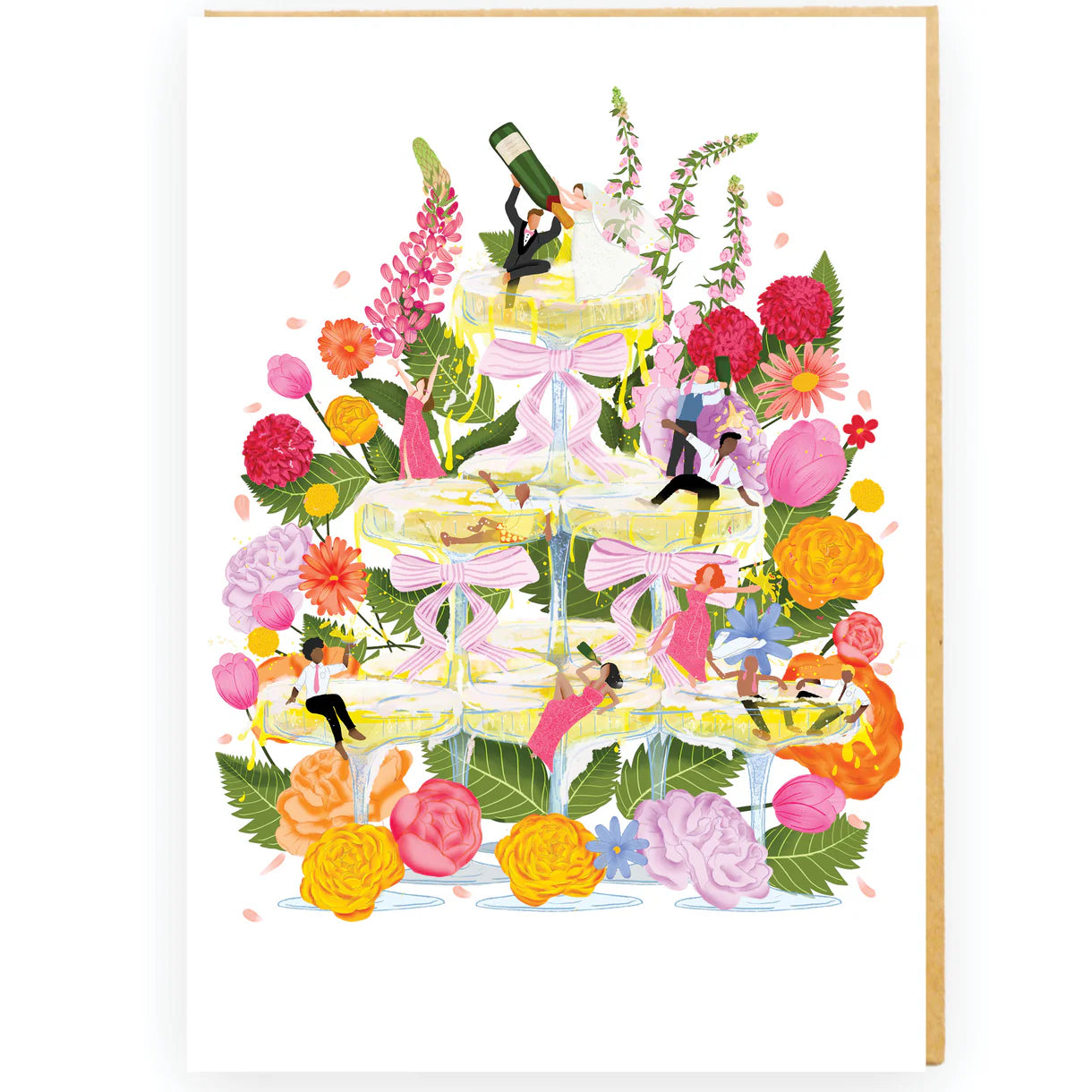 Jumbo Card - Champagne Tower