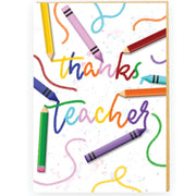 Jumbo Card - Thanks Teacher Pencils
