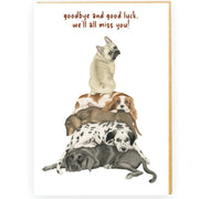 Jumbo Card - Dog Stack Farewell