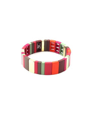 Wide Tile Bracelet - Earth and Gold
