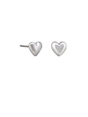 Pixie Heart Stud Earrings - Silver