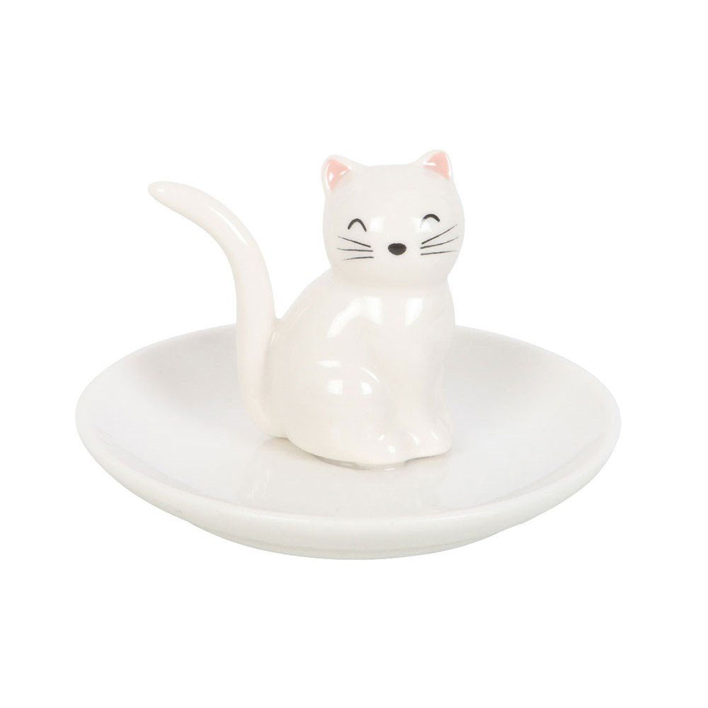 White Cat Trinket Dish
