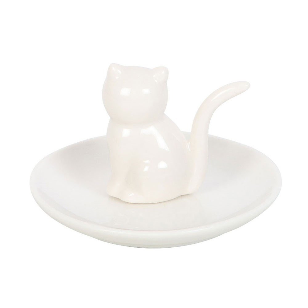 White Cat Trinket Dish