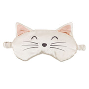 Satin Sleep Mask - White Cat