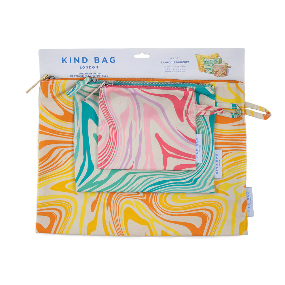 Kind Bag Pouches Set of 3 - Marble
