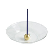 Brass Incense Holder with Glass Plate - Ball