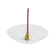 Brass Incense Holder with Glass Plate - Triangle