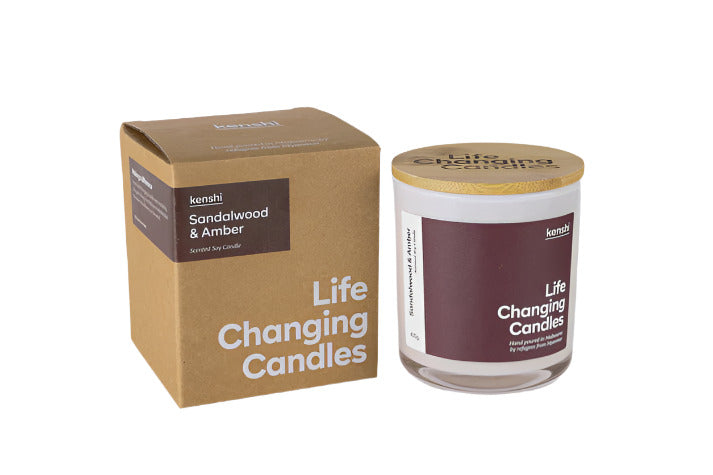 Kenshi Candle 400g - Sandalwood & Amber