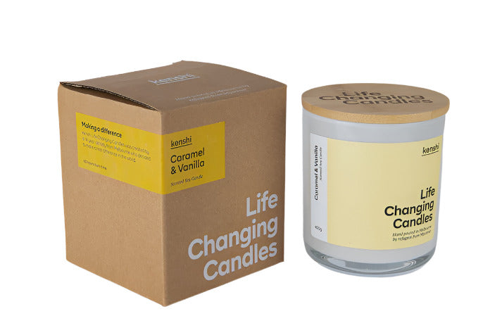 Kenshi Candle 400g - Caramel & Vanilla