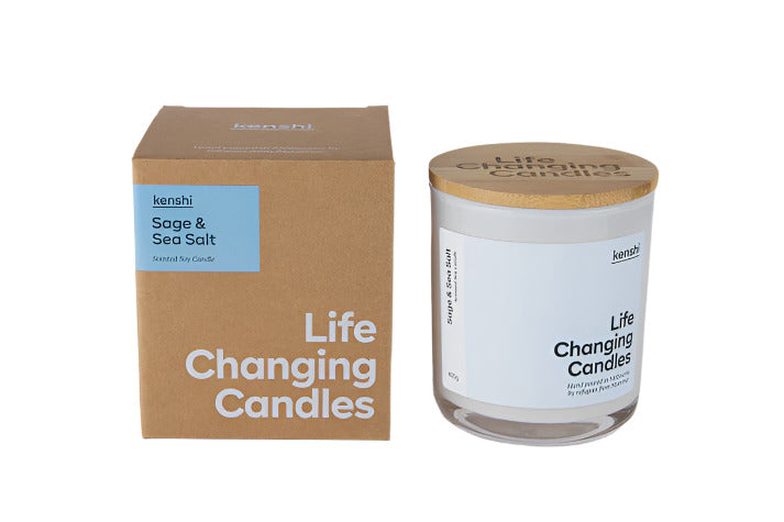 Kenshi Candle 400g - Sage & Sea Salt