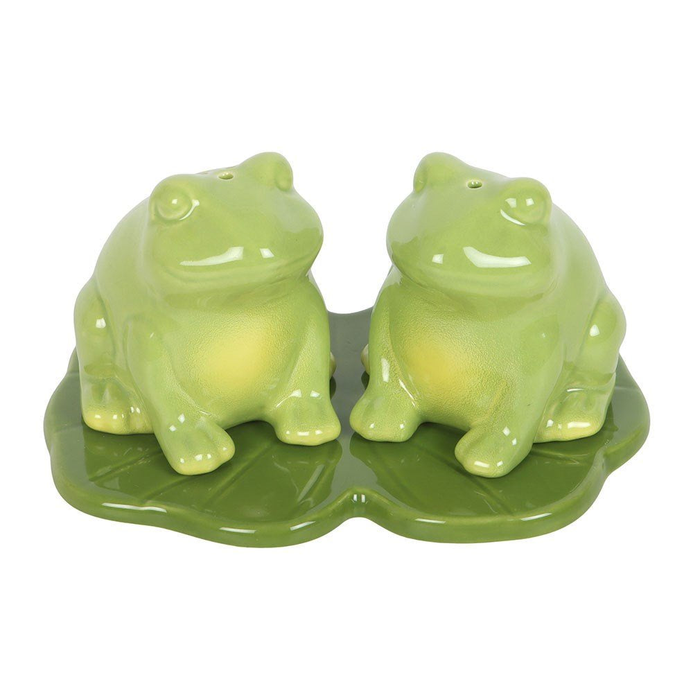 Luna Frog Ceramic Salt & Pepper Shakers