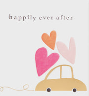 Happily Ever After Car & Hearts Card