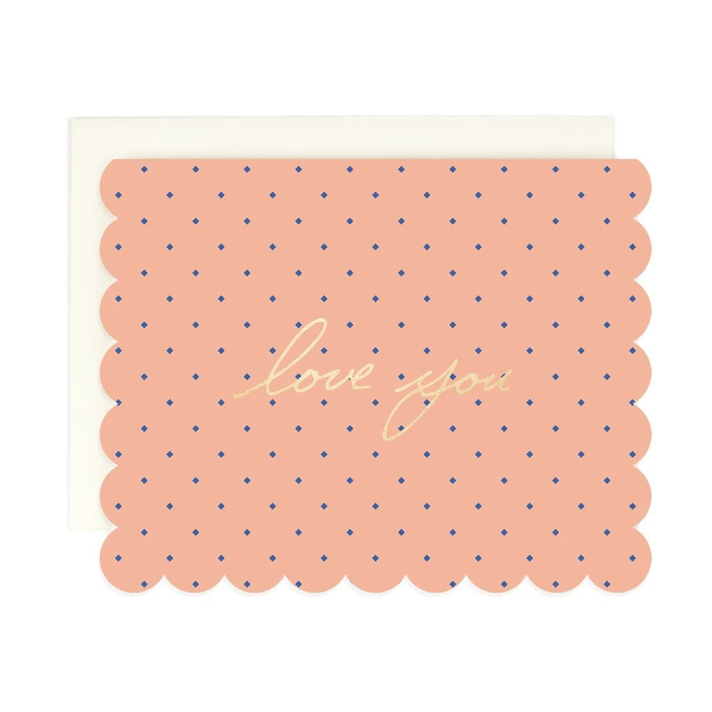 Love You Foil Dot Card