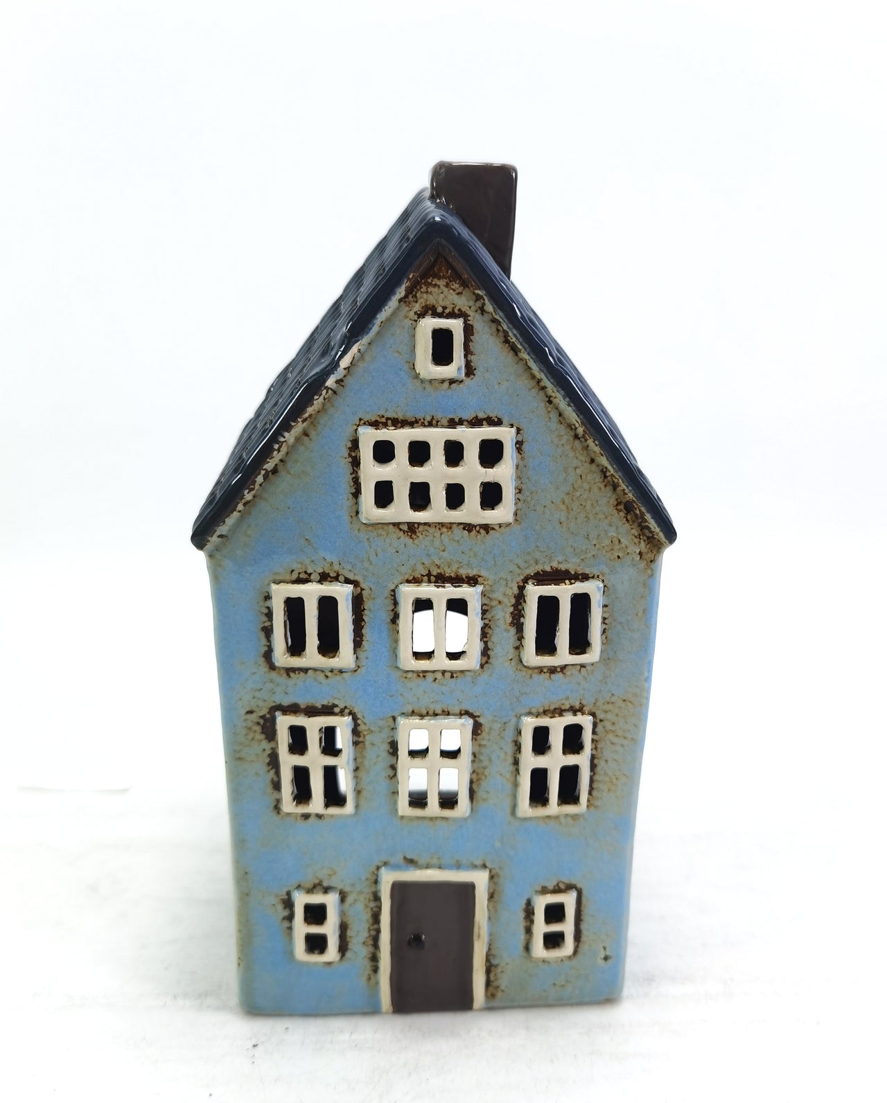 Tealight Holder - Light Blue House