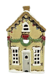 Tealight Holder - Christmas Yellow House