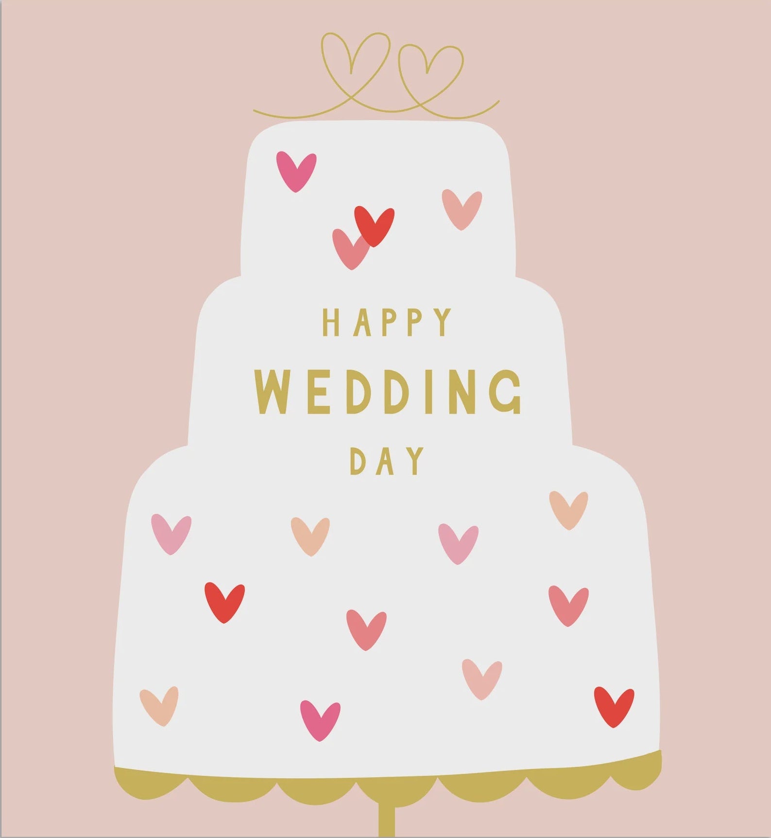 Happy Wedding Day Hearts Card