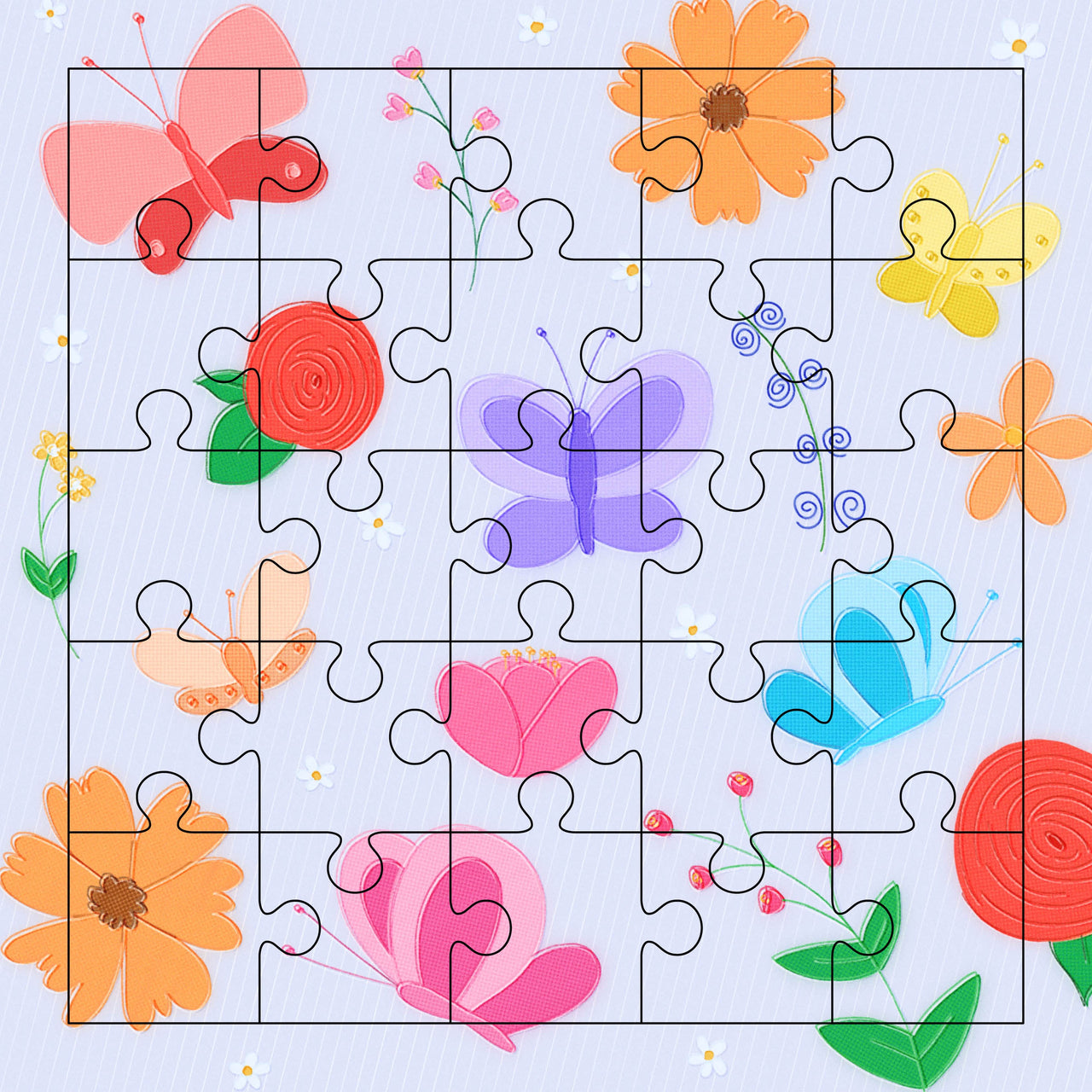 Puzzle Card - Wildflower Garden