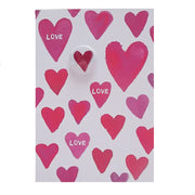 Greeting Card with Badge - Love Hearts