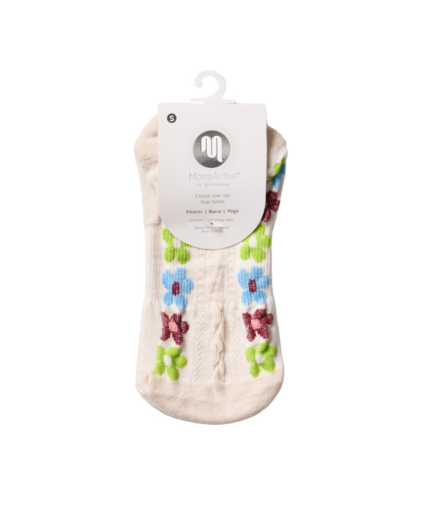 Classic Low Rise Grip Socks - Fiesta Blanca