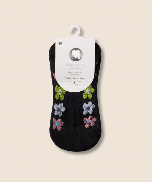 Classic Low Rise Grip Socks - Fiesta Midnight