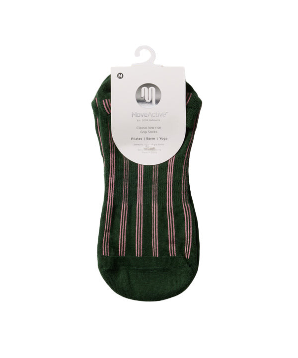 Classic Low Rise Grip Socks - Verde Carnival