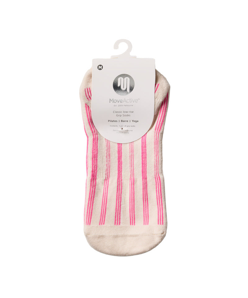 Classic Low Rise Grip Socks - Rosa Carnival