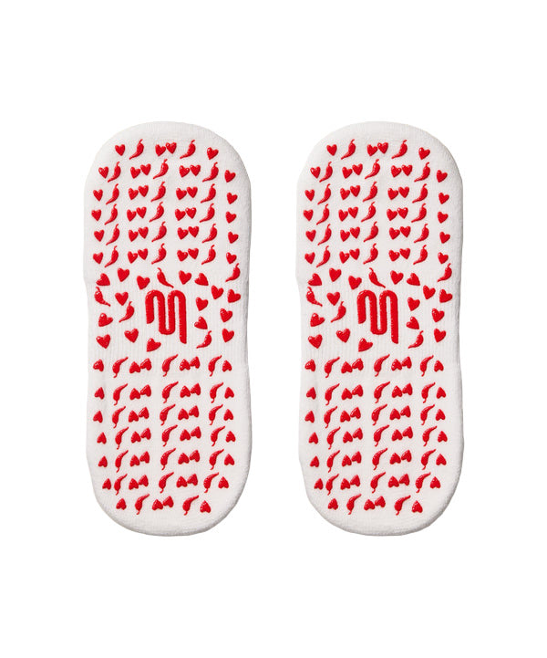 Classic Low Rise Grip Socks - Spicy Chilli